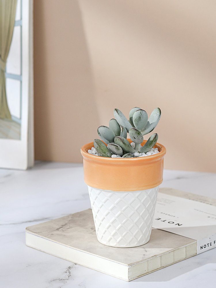 ice cream ceramic decorative plan/flower pot 冰激凌陶盆 ice cream ceramic decorative plan/flower pot 冰激凌陶盆