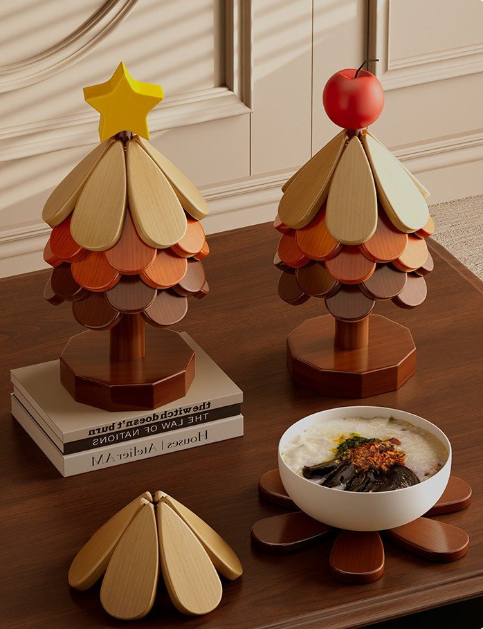 natural wooden tree trivets christmas tree coaster set rice natural wooden tree trivets christmas tree coaster set rice